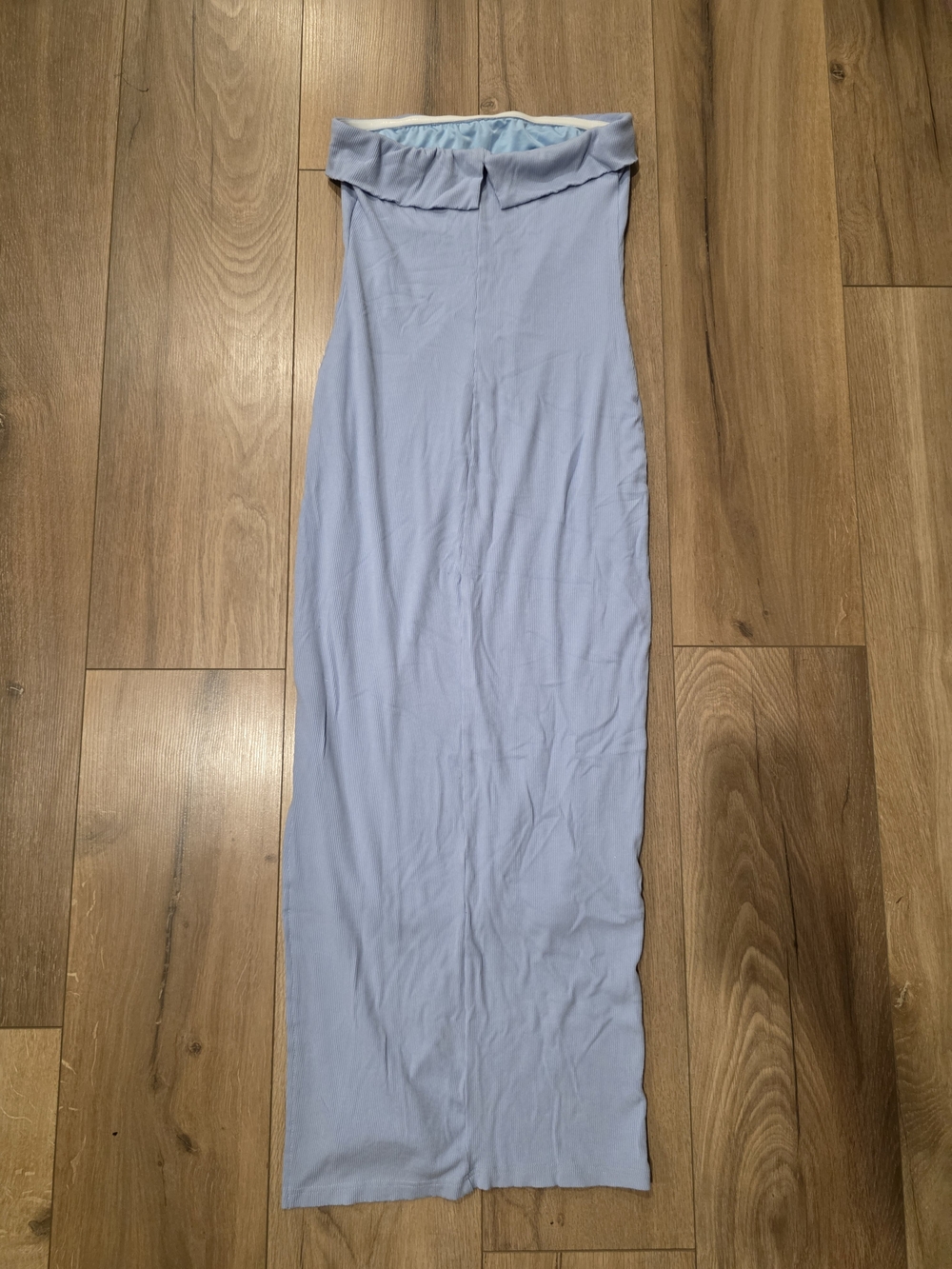 Bodycon Strapless Light Blue Women’s Maxi Tube Dress - Picture 6 of 6